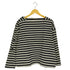 ザラ ZARA サイドボタン スクエアネック ボーダーTシャツ レディース import:L