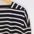 ザラ ZARA サイドボタン スクエアネック ボーダーTシャツ レディース import:L