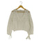 ザラ ZARA ワイドシルエット Vネック レース ブラウス レディース import:L