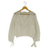 ザラ ZARA ワイドシルエット Vネック レース ブラウス レディース import:L