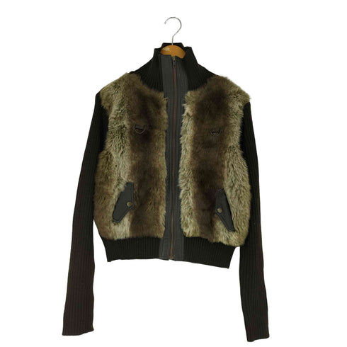 RIVERISLAND ファー切替 ハイネックジップニット レディース 40
