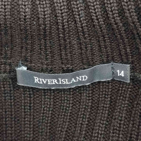 RIVERISLAND ファー切替 ハイネックジップニット レディース 40