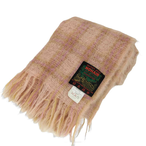 HEATHER BRAE MOHAIR スコットランド製 チェック柄 大判 マフラー VINTAGE レディース