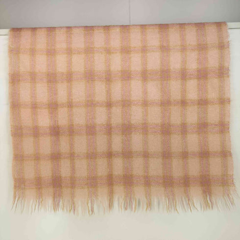 HEATHER BRAE MOHAIR スコットランド製 チェック柄 大判 マフラー VINTAGE レディース