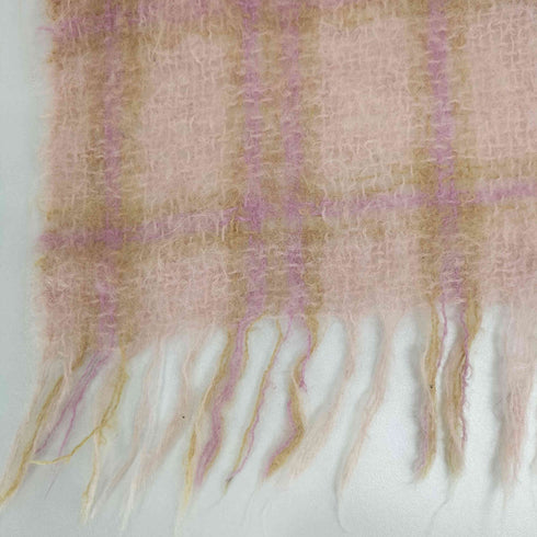HEATHER BRAE MOHAIR スコットランド製 チェック柄 大判 マフラー VINTAGE レディース