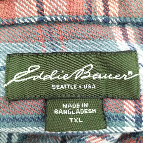 エディーバウアー Eddie Bauer SLIM FIT チェックネルシャツ メンズ TXL