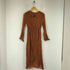 HYR シワ加工 L/Sワンピース レディース JPN:M