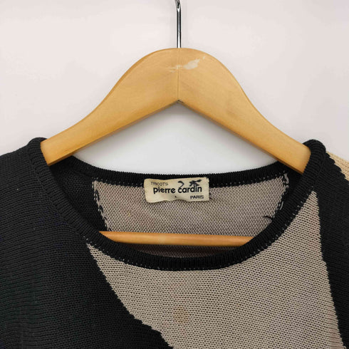 ピエールカルダン pierre cardin 70S デザイン コットン 半袖ニット レディース import:L