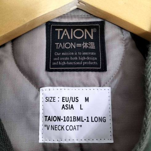 タイオン TAION MILITARY V NECK DOWN COAT ミリタリー Vネック ダウンコート メンズ EU US:M / ASIA:L