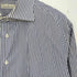 エルメネジルドゼニア Ermenegildo Zegna ホリゾンタルカラー ストライプ ドレスシャツ メンズ 44/17 1/2