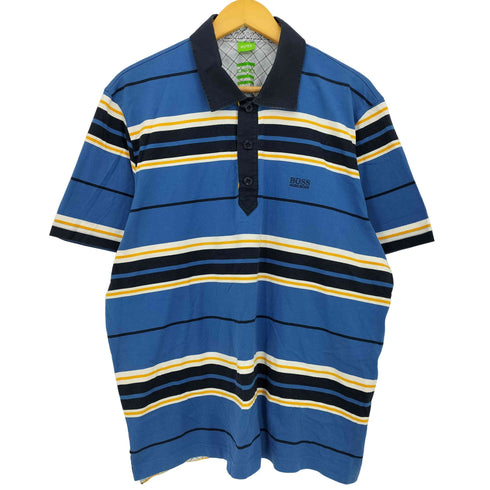 ボスヒューゴボス BOSS HUGO BOSS REGULAR FIT ボーダー ポロシャツ メンズ import:XXL