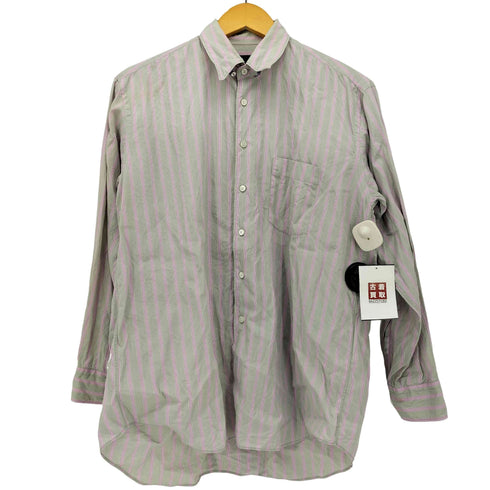 コムデギャルソンオムドゥ COMME des GARCONS HOMME DEUX AD2004 04AW ループタブ ストライプ L/S シャツ メンズ JPN:S