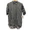 ブラックコムデギャルソン BLACK COMME des GARCONS AD2011 PLAID PATTERN X FLORAL PATTERN PANELED DESIGN SHORT SLEEVE SHIRT 柄切替 レーヨン 半袖 シャツ メンズ JPN:L