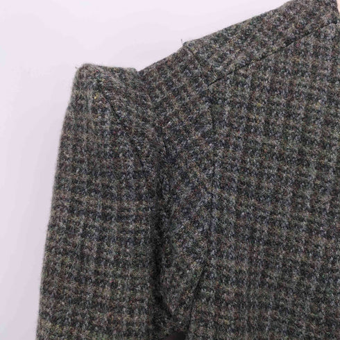 ジュンヤワタナベコムデギャルソン JUNYA WATANABE COMME des GARCONS AD1995 90s チェック ノーカラーウールコート レディース