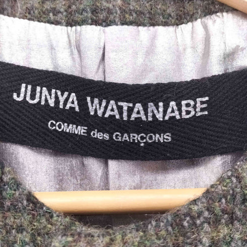 ジュンヤワタナベコムデギャルソン JUNYA WATANABE COMME des GARCONS AD1995 90s チェック ノーカラーウールコート レディース