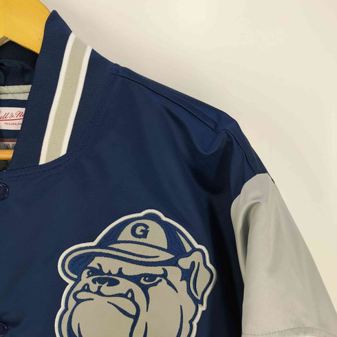 ミッチェルアンドネス mitchell&ness 裏地キルティング カレッジロゴ サテン スタジャン スタジアムジャケット メンズ import:L