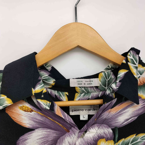 ピエールカルダン pierre cardin 90S レーヨン 花柄 半袖シャツ メンズ import:L