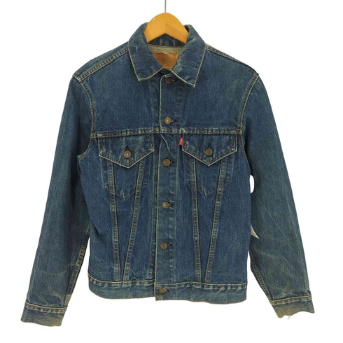 リーバイス Levis 70S 70505 4th スモール e 不均等 V 黒カン ボタン裏 525 刻印 ケアタグ デニム トラッカー ジャケット 濃紺 メンズ