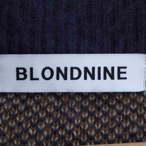 BLONDNINE アーガイル アクリル ニットカーディガン メンズ import:L