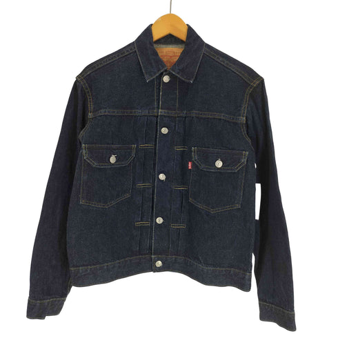 リーバイス Levis 90S USA製 507XX 1955年 2nd 復刻 モデル 両面 BIG E イエロー オレンジ ステッチ ボタン裏 555 刻印 バレンシア工場 紙パッチ デニム トラッカー ジャケット 1997年製 メンズ 40