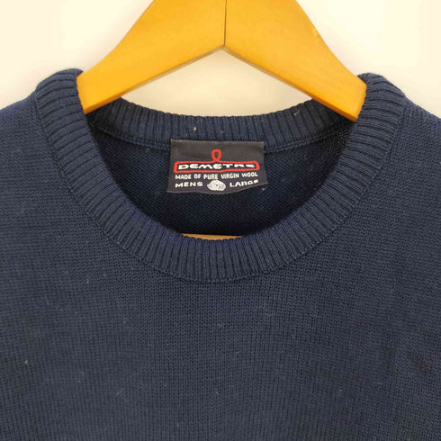 DEMETRE USA製 フェアアイル ウール クルーネックニット メンズ