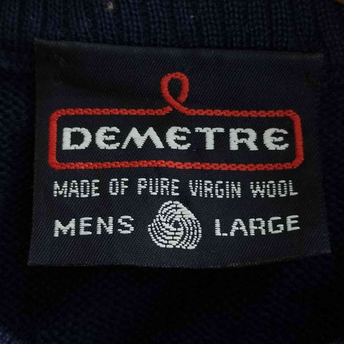 DEMETRE USA製 フェアアイル ウール クルーネックニット メンズ