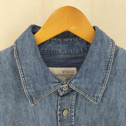 ザラ ZARA Chambray Shirt シャンブレーシャツ メンズ JPN:L