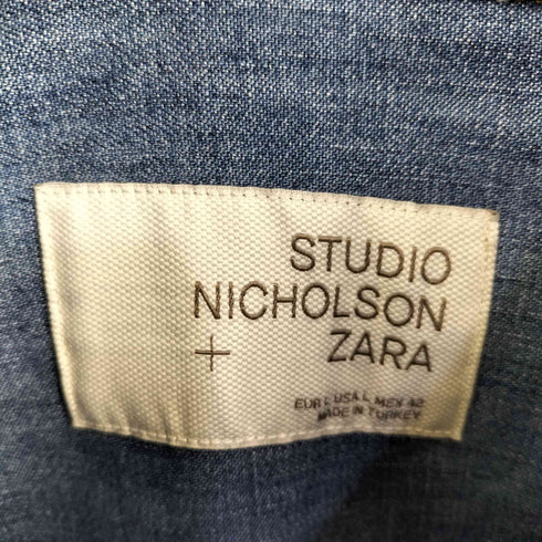 ザラ ZARA Chambray Shirt シャンブレーシャツ メンズ JPN:L