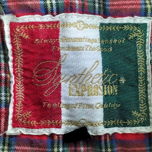 Synthetic Exprosion フード裏チェック フーデッドブルゾン メンズ import:L