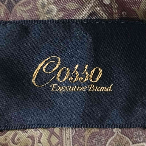 Cosso 裏地総柄 ダブルブレスト テーラードジャケット メンズ import:M