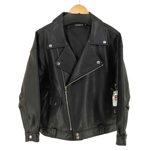LOCODAYLL フェイクレザー ダブルライダースジャケット レディース JPN:XL