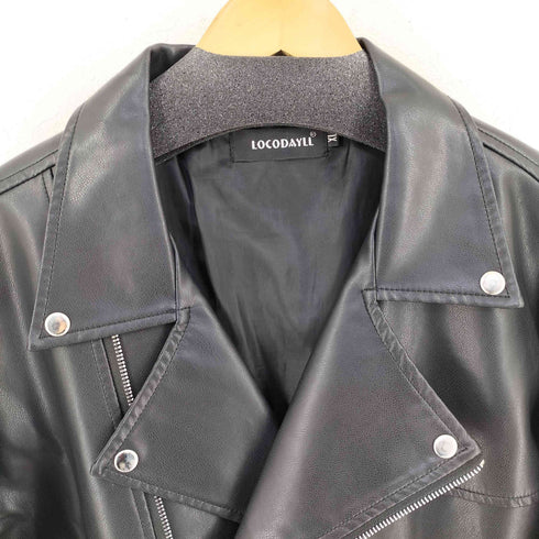 LOCODAYLL フェイクレザー ダブルライダースジャケット レディース JPN:XL