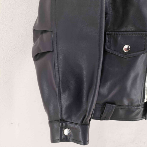 LOCODAYLL フェイクレザー ダブルライダースジャケット レディース JPN:XL