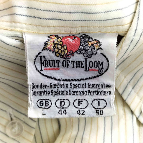 フルーツオブザルーム FRUIT OF THE LOOM 60-70s ボタンダウン ストライプシャツ メンズ GB:L / D:44 / F:42 / I:50