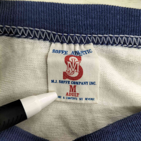 ソフィー SOFFE 80-90s USA製 プリント シングルステッチ ラグランスリーブ Tシャツ メンズ import:M