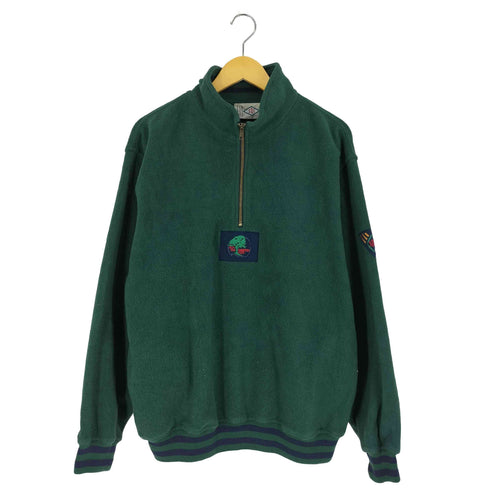 SDI 90s ワッペン ハーフジップ フリース プルオーバー メンズ import:M