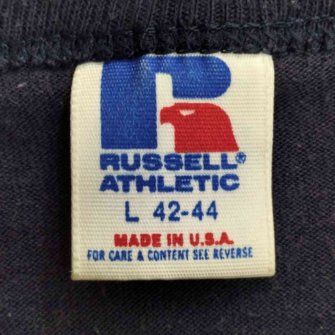 ラッセルアスレチック RUSSELL ATHLETIC 80-90s USA製 袖シングルステッチ プリント クルーネックTシャツ メンズ import:L