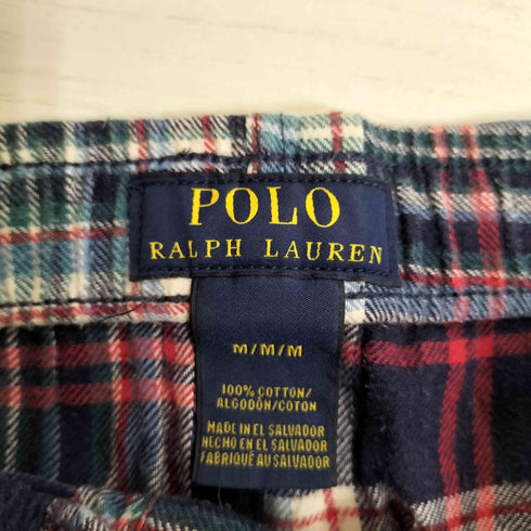ポロラルフローレン POLO RALPH LAUREN チェック柄 ポニー刺繍 コットン パジャマパンツ メンズ import:M