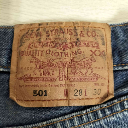 リーバイス Levis 00s 501 メキシコ製 ボタン裏190刻印 ボタンフライ デニムパンツ メンズ W28 L30