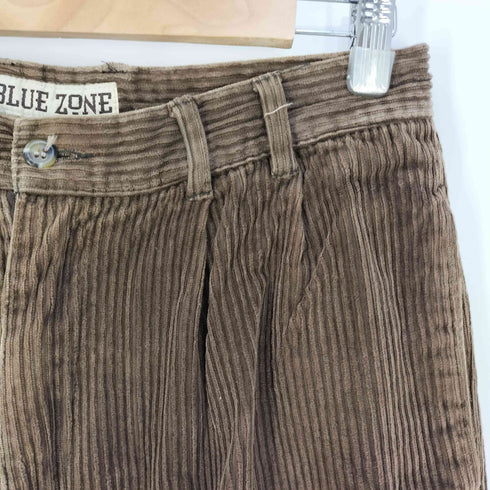 BLUE ZONE 2タック コットン コーデュロイパンツ メンズ W33 L32