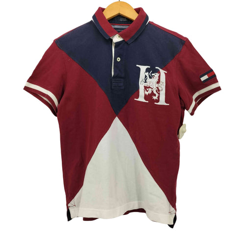 トミーヒルフィガー TOMMY HILFIGER ロゴ刺繍 マルチカラー S/S ポロシャツ メンズ import:M