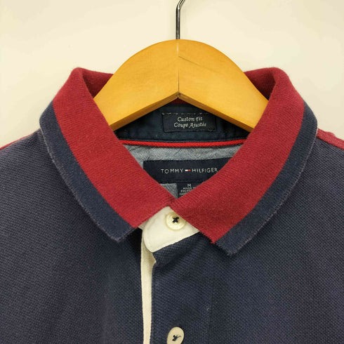 トミーヒルフィガー TOMMY HILFIGER ロゴ刺繍 マルチカラー S/S ポロシャツ メンズ import:M