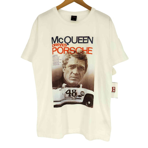 EXCLUSIVE A MCQUEEN DRIVES PORSCHE ポスター レーシング プリント S/S Tシャツ メンズ JPN:L
