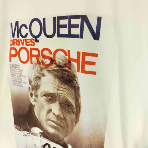 EXCLUSIVE A MCQUEEN DRIVES PORSCHE ポスター レーシング プリント S/S Tシャツ メンズ JPN:L