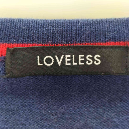 ラブレス LOVELESS グリッター ジャガード Vネック ハイゲージ ニット メンズ JPN:M