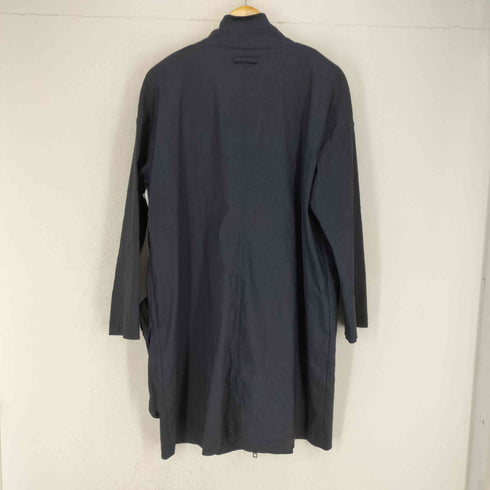 SARAH PACINI ポリリネン ラウンドジップポケット スタンドカラーコート Import メンズ ONE SIZE