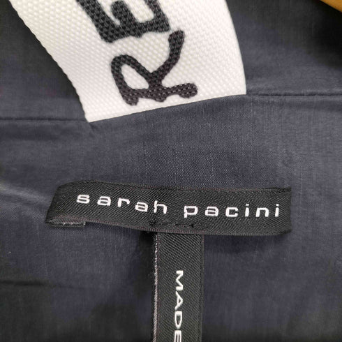 SARAH PACINI ポリリネン ラウンドジップポケット スタンドカラーコート Import メンズ ONE SIZE