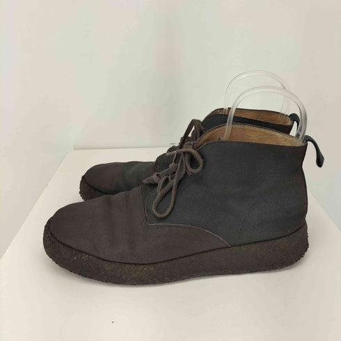 イッセイミヤケ ISSEY MIYAKE 黒タグ クレープソール チャッカブーツ クラック加工 メンズ JPN:25.5