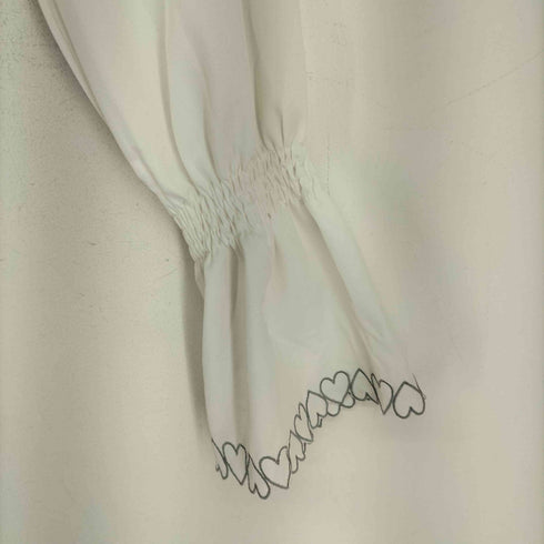ナチュラルクチュール natural couture ハート刺繍キャンディスリーブブラウス レディース FREE