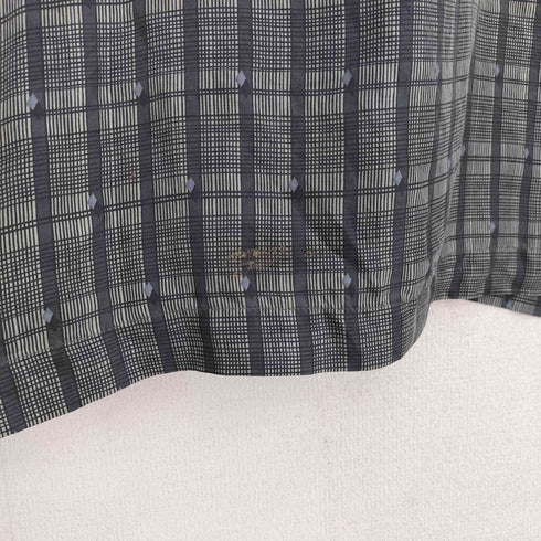 MARC EDWARDS 90s シルク100 総柄チェックシャツ メンズ XL